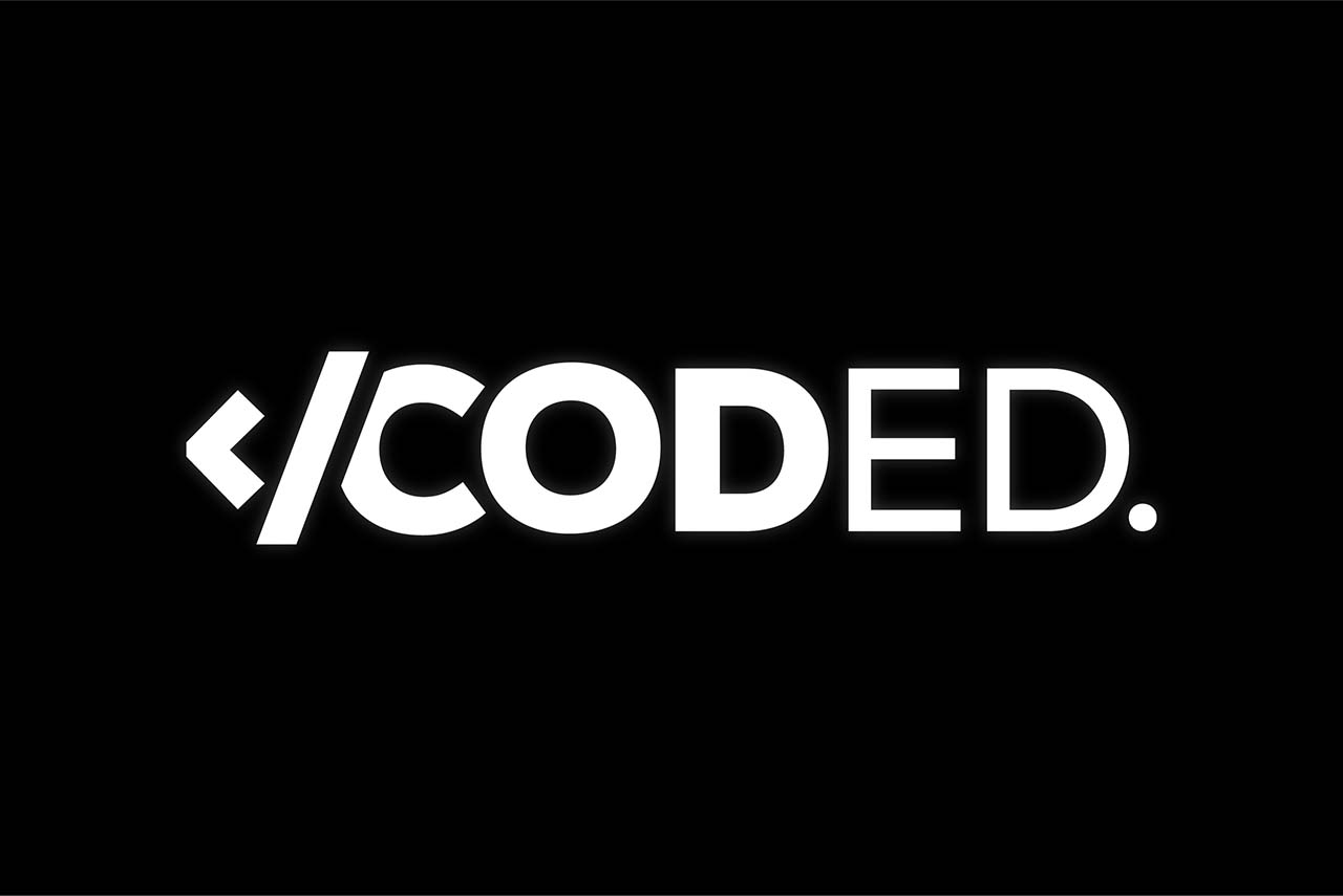 Coded. Logo White